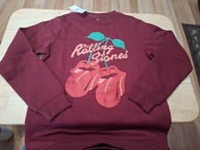 New Women  s Size Small Rolling Stones Sweatshirt, Red