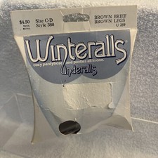 New Vintage 1983 Hanes Winteralls Underalls Pantyhose Brown Size C-D Style 380
