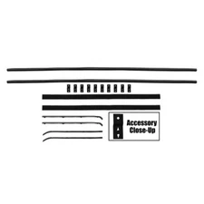 1955-59 Chevy Pickup Door Window Channel Kit W/Clips