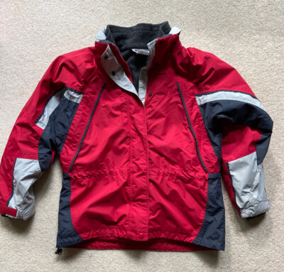WOMAN'S COLUMBIA SKI/BOARD Red JACKET SIZE Large L Interchange
