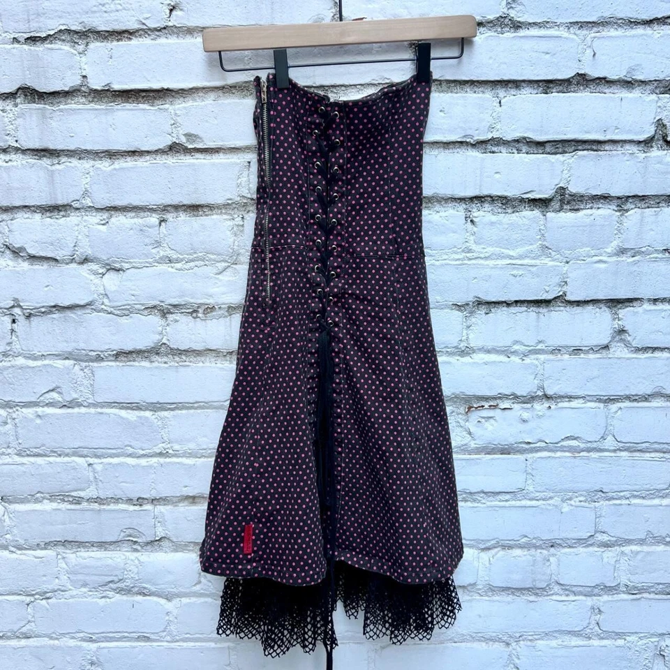 Corsé Tripp NYC Rosa y Negro Lunares Espalda/Talla S Foto 2 de 4