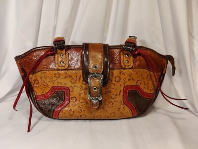 Vintage MARC CHANTAL Western Pattern Purse Handbag Tassels