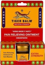 Tiger Balm Red Extra Strength Ointment 0.63 Oz (Pack of 3) - Exp: 09-2028