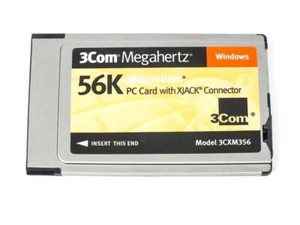 3COM 3CXM356  Megahertz 56k WinModem PC Card - Xjack Connector