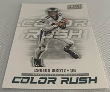 2018 Score Football Carson Wentz Philadelphia Eagles Color Rush insert #6