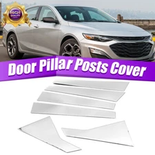 6X For Chevrolet Malibu 2016 2017-2021 Pillar Post Window Door Cover Trim Chrome
