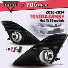 For 12-14 Toyota Camry Fog Lights Assembly Front Lamp Clear Wiring Kit Switch