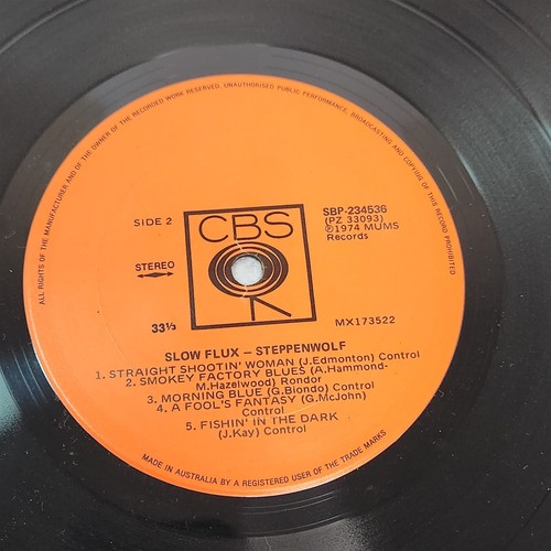Steppenwolf Slow Flux LP Vinyl Record 1974 CBS SBP234536 - Picture 8 of 10