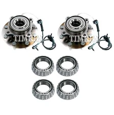 Front and Rear Wheel Bearings & Hubs Kit Timken For Silverado Sierra 3500 4WD HD