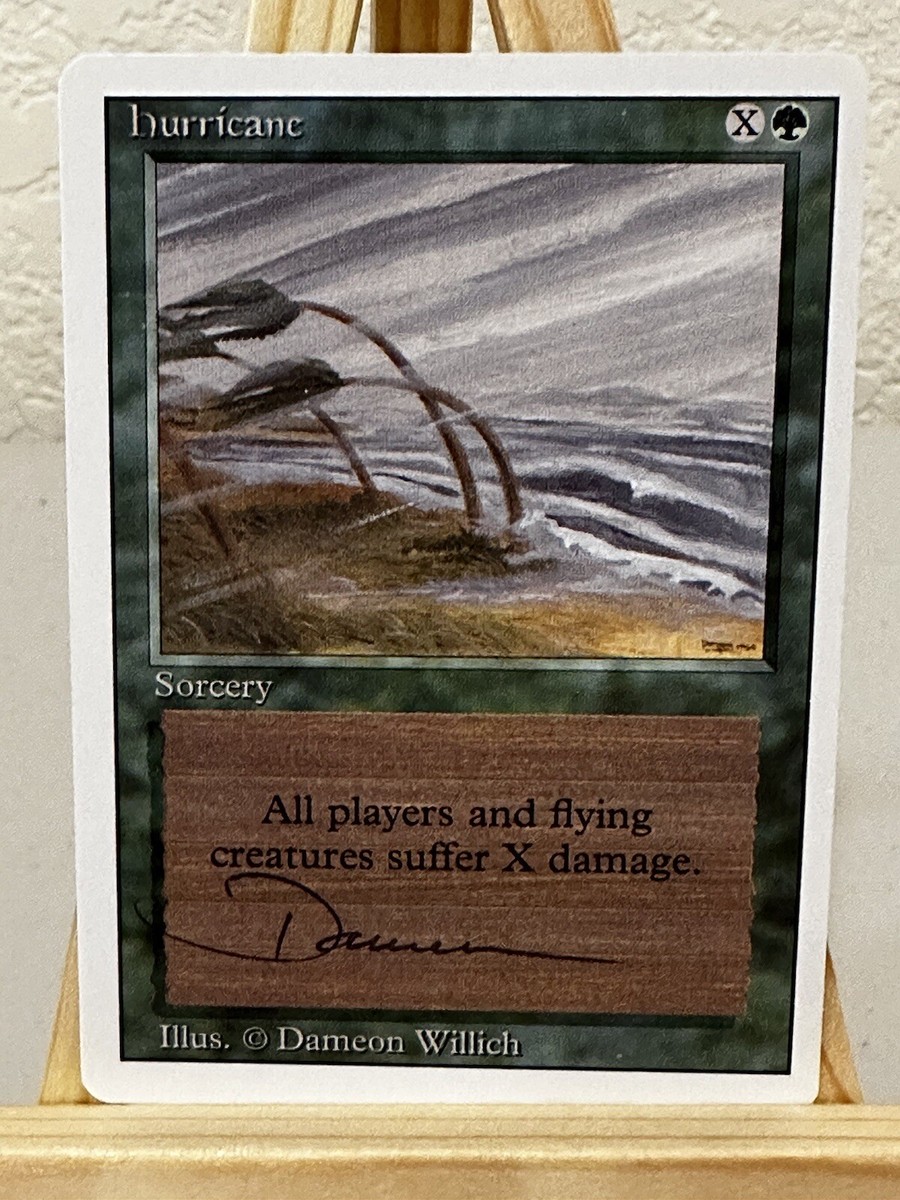 MTG Magic Hurricane Signed Artist Proof x1 3RD Revised 3ED Dameon Willich MTG Magic Hurricane Signed Artist Proof x1 3RD Revised 3ED Dameon Willich