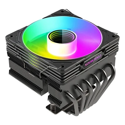 COOLMOON CPU Kühler 190W TDP 120mm PWM-Lüfter 72,15 CFM 6 Heatpipes ARGB AM4 AM5 LGA1700