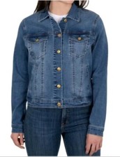 Seven7 Ladies Collared Button Up Denim Jacket Xxl