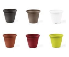 VASO IN PLASTICA PER PIANTE FIORI GIARDINO BALCONE CASA VASI VARI COLORI MISURE