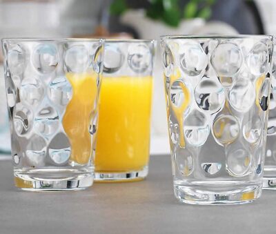Juice Cups (Set of 4) Water Glasses Glasses 7 oz Juice,water,cocktails and more.