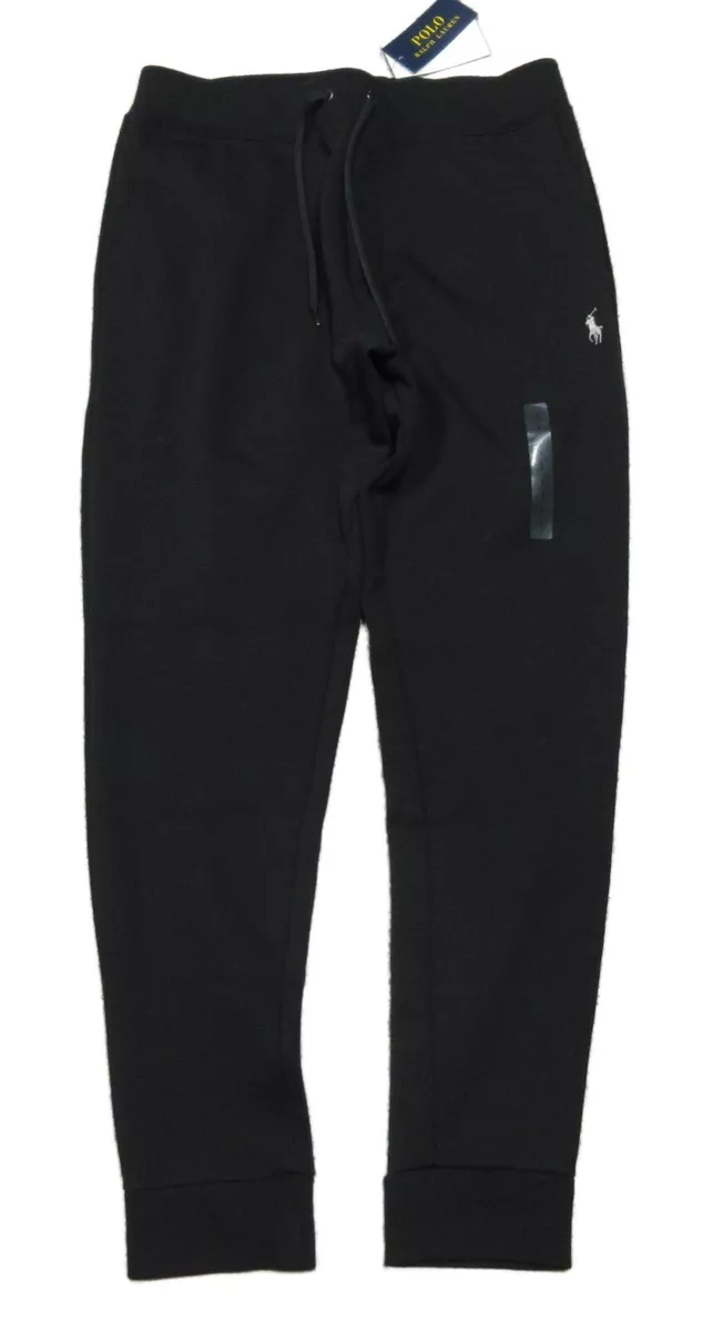 Polo Ralph Lauren Men's Black Solid Double Knit Jogger Pants