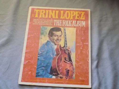 Trini Lopez The Folk Album Piano Sheet Music 1964 FREE SHIPPING!