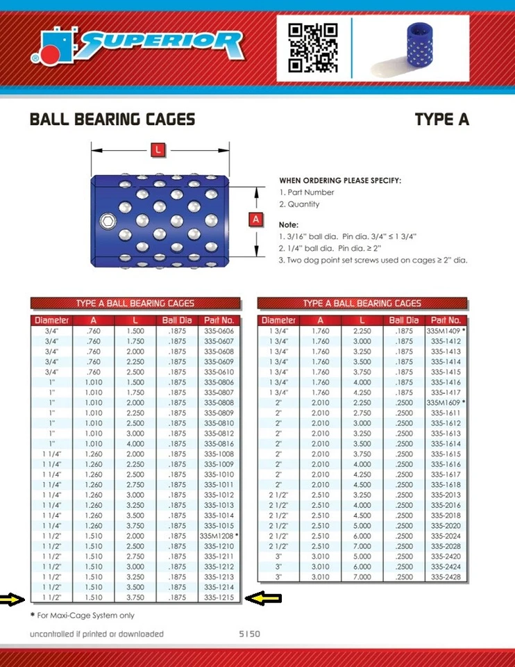 Jaula de rodamiento de bolas tipo A Superior Die 335-1215 Foto 4 de 4