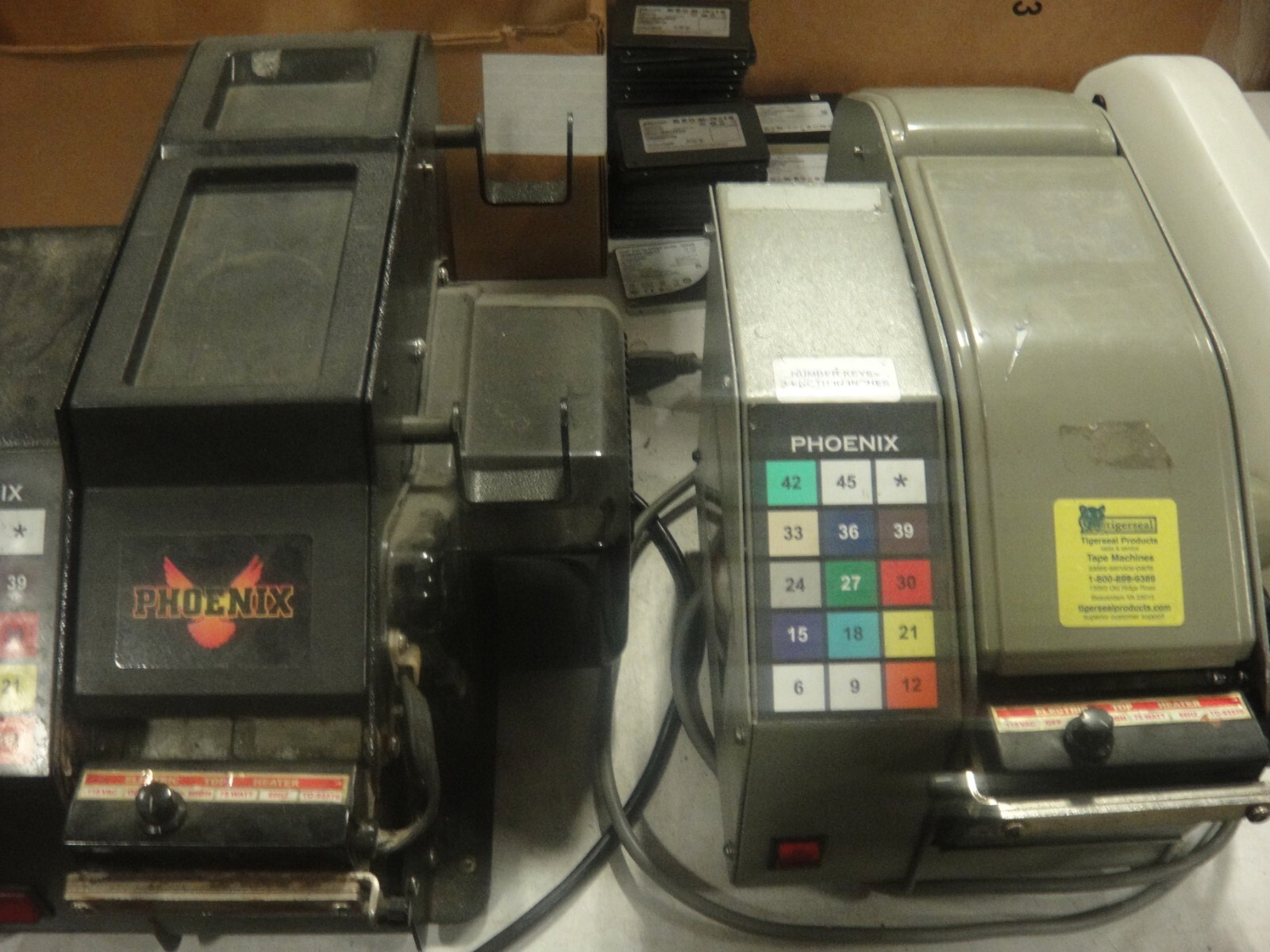 2 Tape Dispenser Machines Industrial Manual Paper Tape Dispenser parts only-image