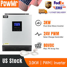 3KVA Hybrid Solar Inverter DC 24V to AC 110V ...