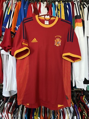 SPAIN 2002 2004 HOME FOOTBALL SHIRT SOCCER JERSEY ADIDAS 298547 sz