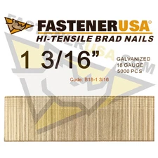 1 3/16" 18 Gauge Straight Brad Finish Nails 18 ga (5,000 ct)