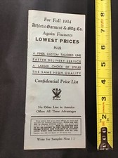 1934 Athletic Garment & Mfg Co Basketball, Boxing, Football Jersey Ad Booklet 
