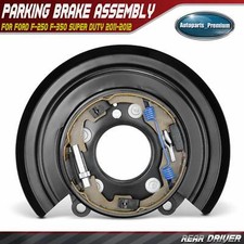Rear Left Parking Brake Assembly Wbacking Plate For Ford F-250 Super Duty 11-12 Rear Left Parking Brake Assembly Wbacking Plate For Ford F-250 Super Duty 11-12