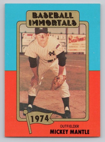 1980 Baseball Immortals #145 Mickey Mantle Hof NY Yankees Ex-Mt - Bild 5 von 12