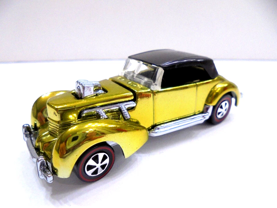 Redline Hotwheel Classic Cord CUSTOM YELLOW SPECTRAFLAME/CLUB CAR 1 Of 1 BLT - Image 4 of 4
