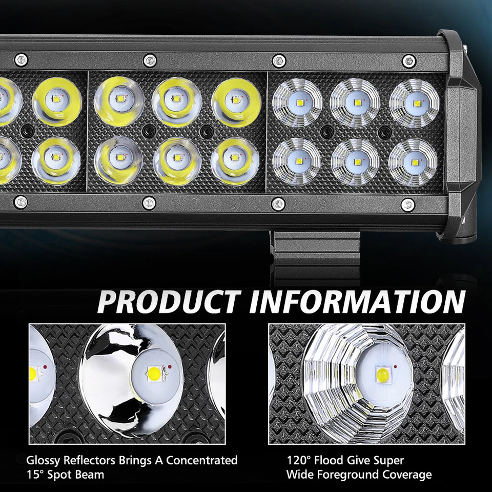 Kit de cableado de barra de luz de parachoques LED de doble fila de 12 pulgadas para Polaris Ranger XP 1000 Foto 4 de 4