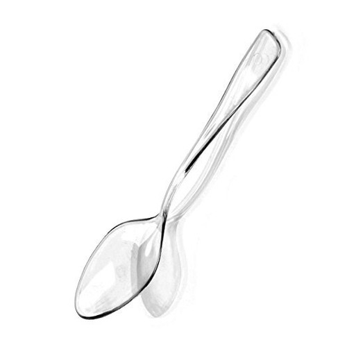 Disposable Plastic Mini Tasting Spoons Taster Sample Silver Spoon Gold Spoon - Picture 6 of 13