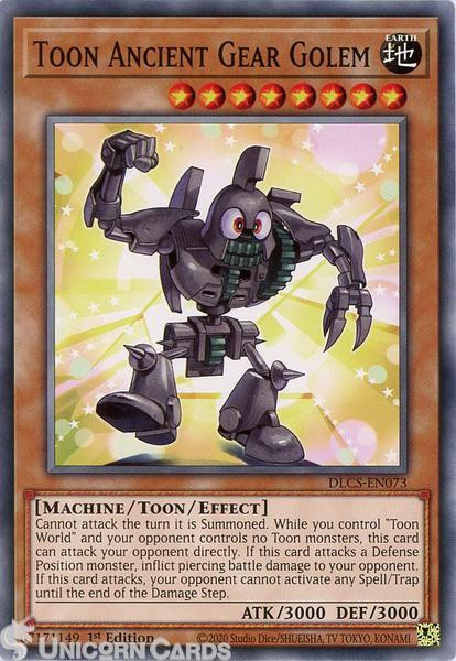 DLCS-EN073 Toon Ancient Gear Golem Common 1st Edition Mint YuGiOh Card