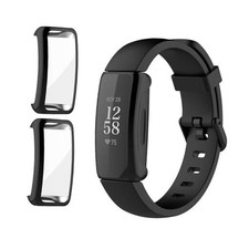 Screen Protector Case for Fitbit Inspire 3 Smart Watch, 2-Pack Soft TPU Black