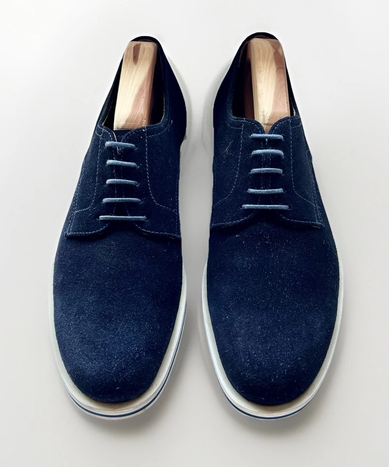 Zapatos Derby Church’s England Azul Oscuro Gamuza Suelas Blancas Para Hombre Talla US 10.5 UK 9.5 Foto 2 de 4