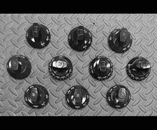 WOLF “CLASSIC” BLACK KNOB SET (10pc) FOR R484/ R486 GAS RANGES, C-pics & desc