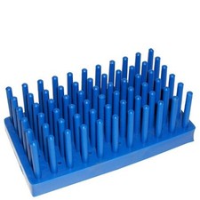 50 Place Pillar Plastic Test Tube Rack for 12-15mm Tubes Blue 400U2 Single