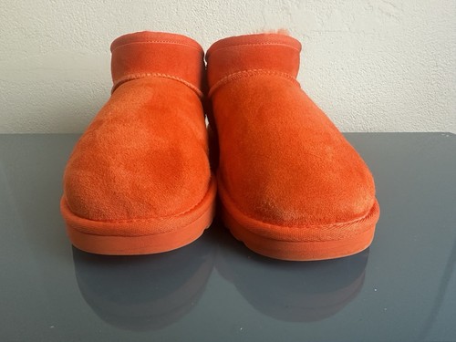 UGG CLASSIC ULTRA MINI WOMEN BOOTS SUEDE - Orange Soda - US size 9.5 Ex Cond! - Picture 7 of 12