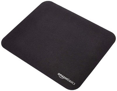 Gaming Mauspad Stoffoberfläche rutschfest schwarz 31,5x26,92cm Amazon Basics
