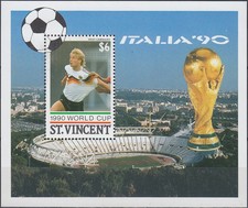 St Vincent S/S World Football Championship Italy 1990 MNH-7,50 Euro