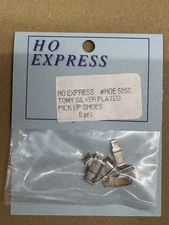 HO Express - 6pr Tomy Super G Plus, Turbo & SRT SILVER PLATED Pickup Shoes - NEW