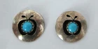 Vintage Sterling Silver Turquoise Apple Earrings