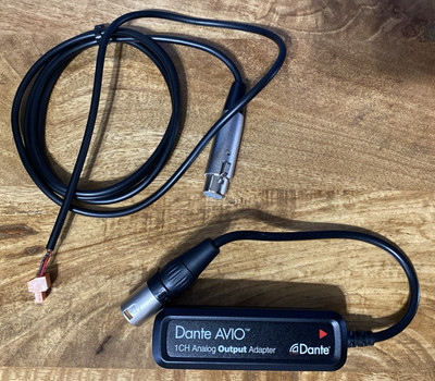 Audinate Dante AVIO 1CH Analog Input Adapter XLR Male Black ADP-DAI-AU-1X0