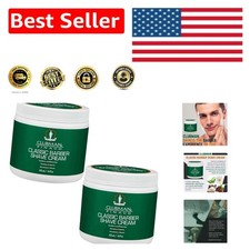 2 Pack Classic Barber Shave Cream - 16 oz Each, Hydrating Formula for All Beards