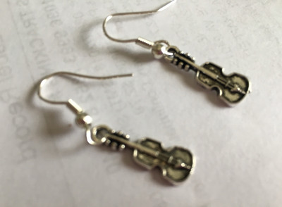 Guitar Charm Earrings Musical Instrument mandolin, ukulele Band Musician Piano