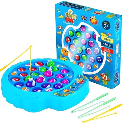 IPIDIPI TOYS Fishing Game for Kids, 21 Fish and 4 Poles   Hook Fish Toy with ...
