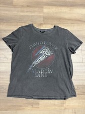 Simply Vera Vera Wang Shirt Womens Large Black David Bowie Aladdin Sane Graphic