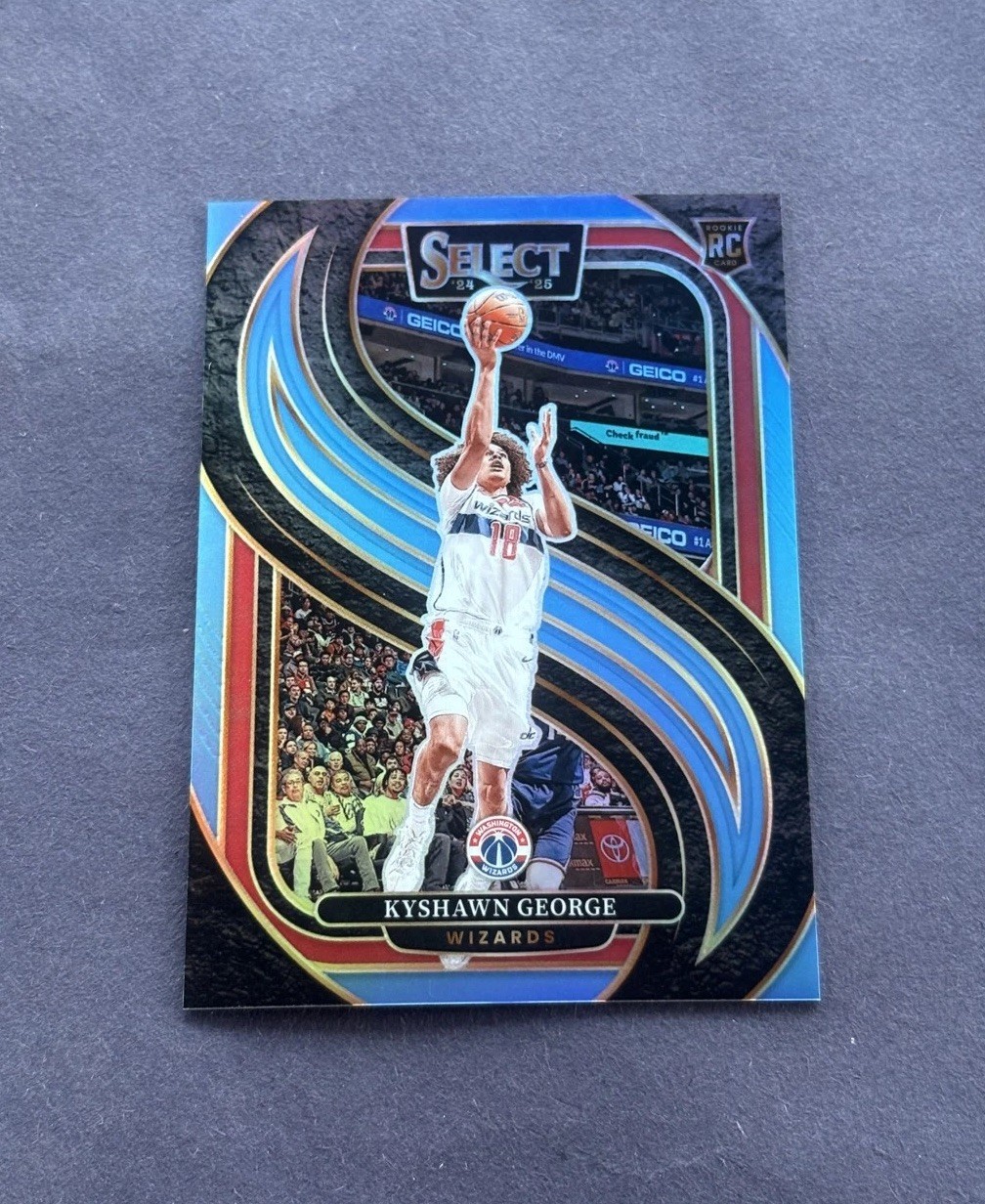 2024-25 Panini Select - Premier Level Kyshawn George #177 Light Blue Prizm /299
