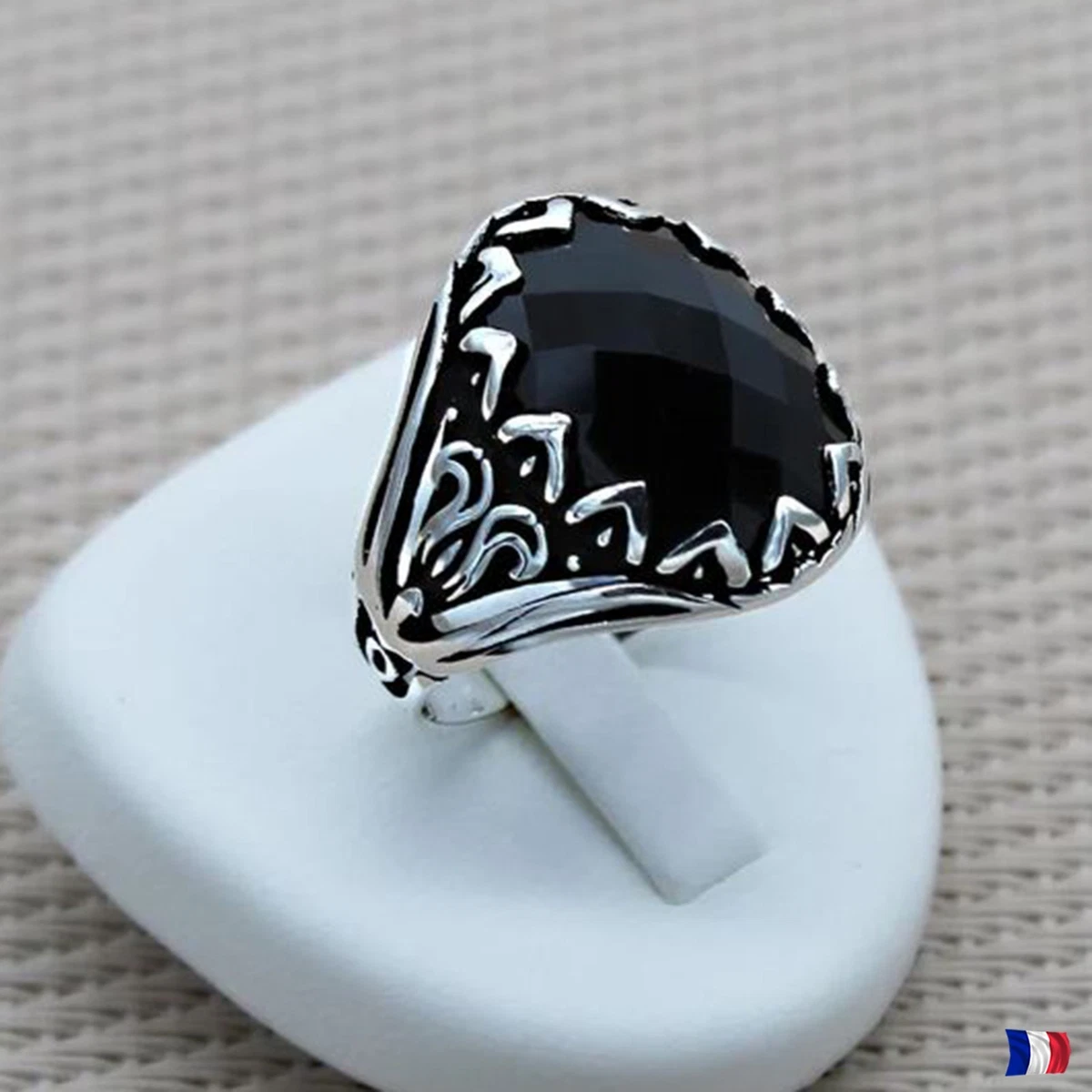 NEUVE BAGUE FINE alliance en argent boules plates et zircons blancs taille 53 EUR 20,00 - FR