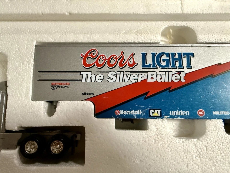 1995 #42 Kyle Petty Coors Light The Silver Bullet Hauler - 1/64 White Rose - Image 2 of 4