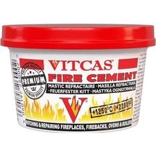 VITCAS FIRE CEMENT - 500g High-Temperature Resistant Adhesive for Buff/Grey 